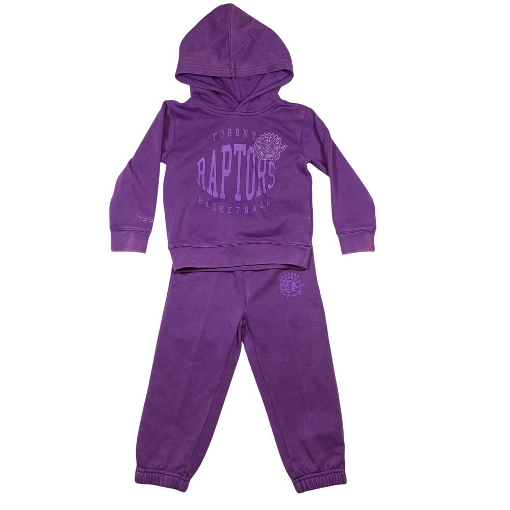 Mitchell & Ness NBA Toronto Raptors Girls Basketball Tracksuit Set 5T Purple